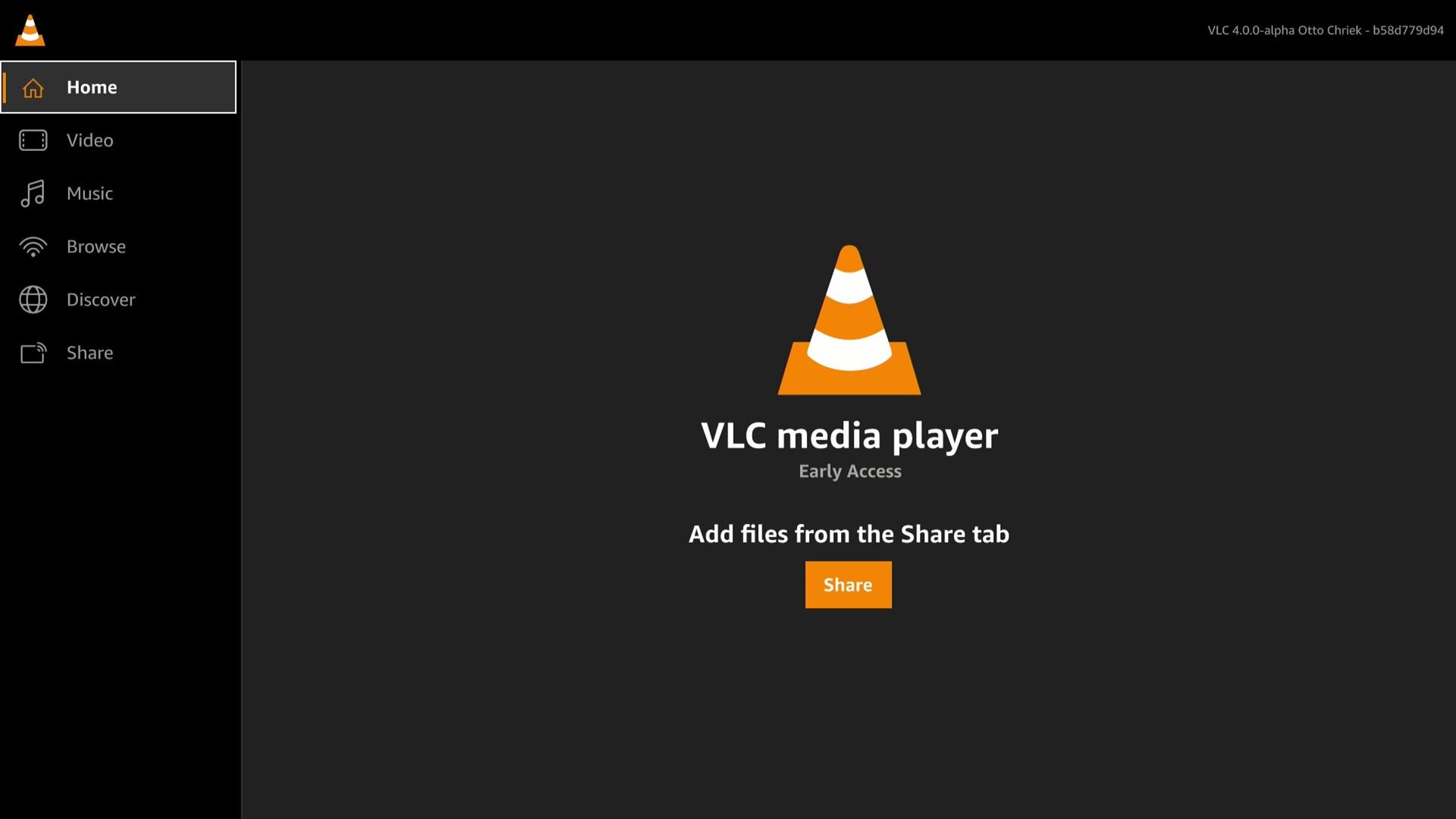 VLC for Vega OS, first launch