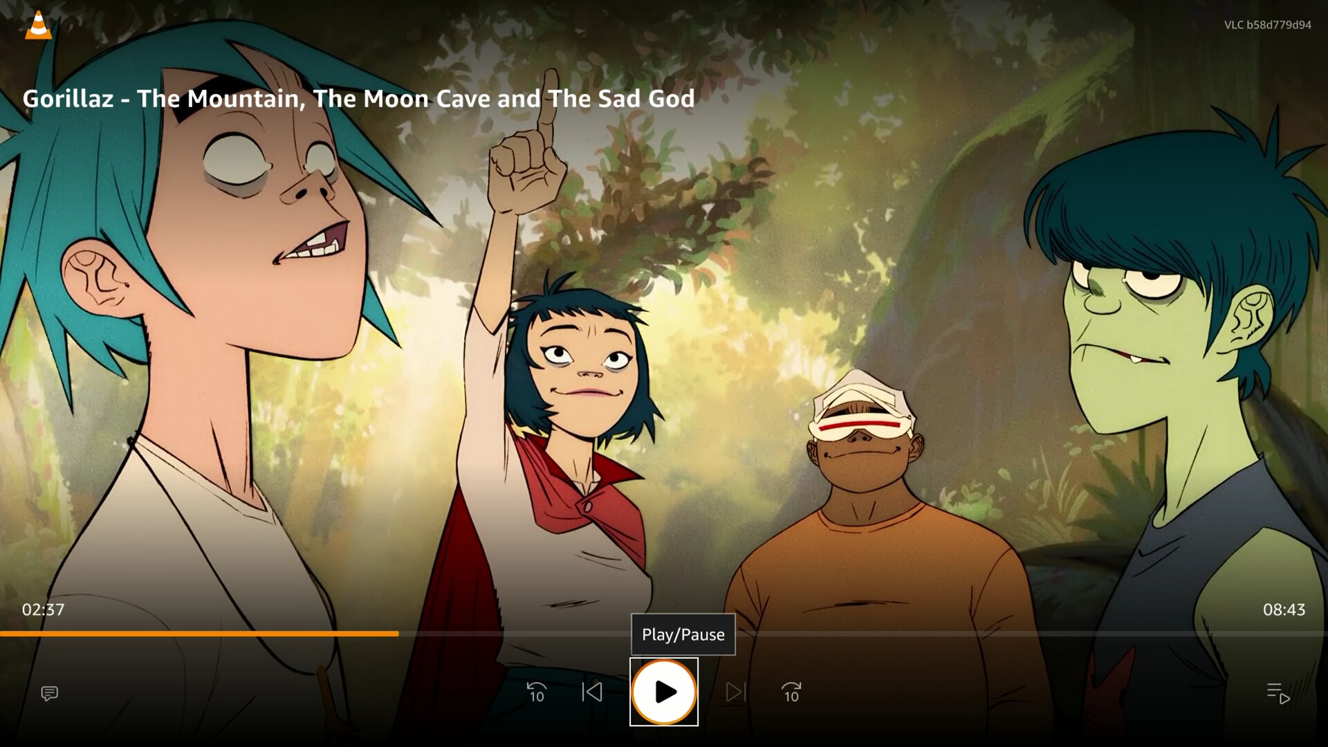 Video playback, with the controls designed for the remote